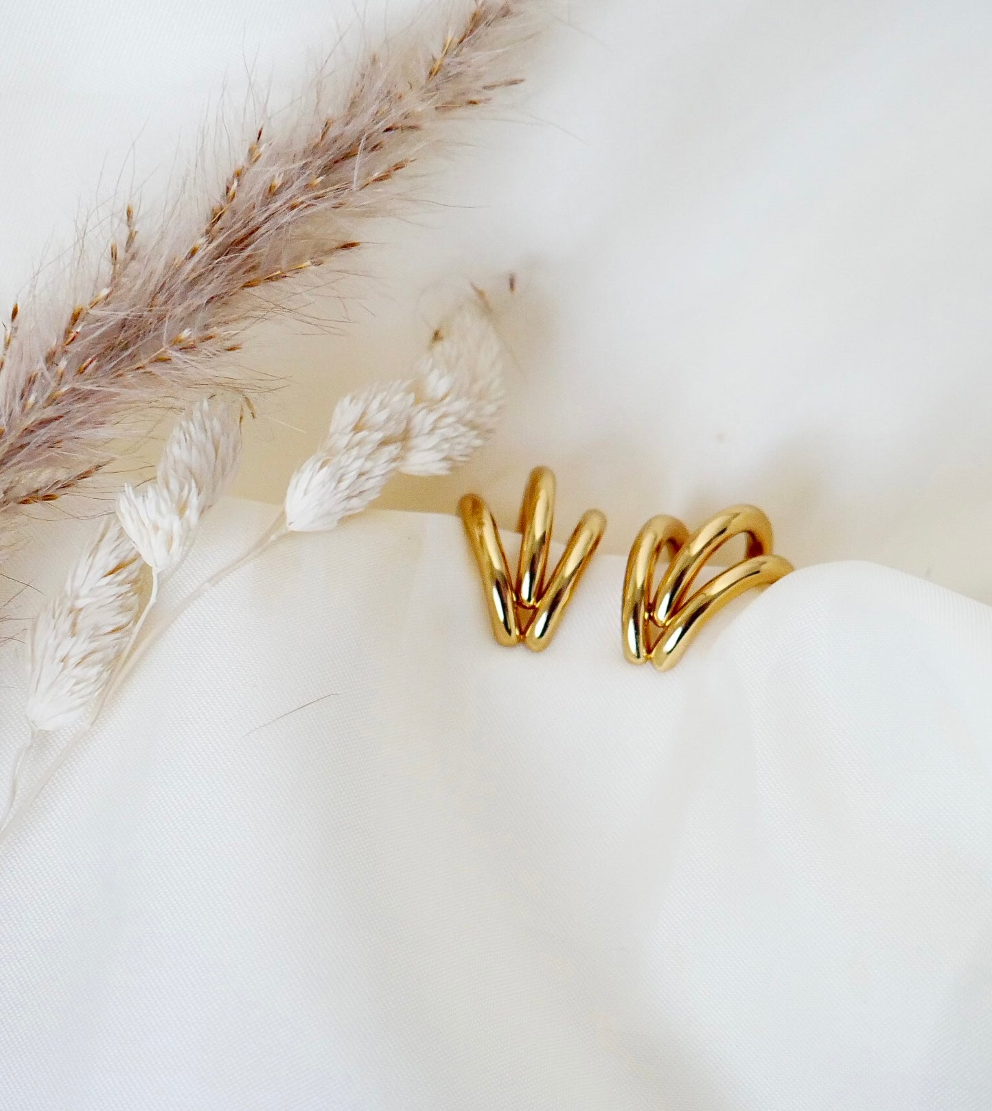 The Boss Triple Hoop Studd Earrings