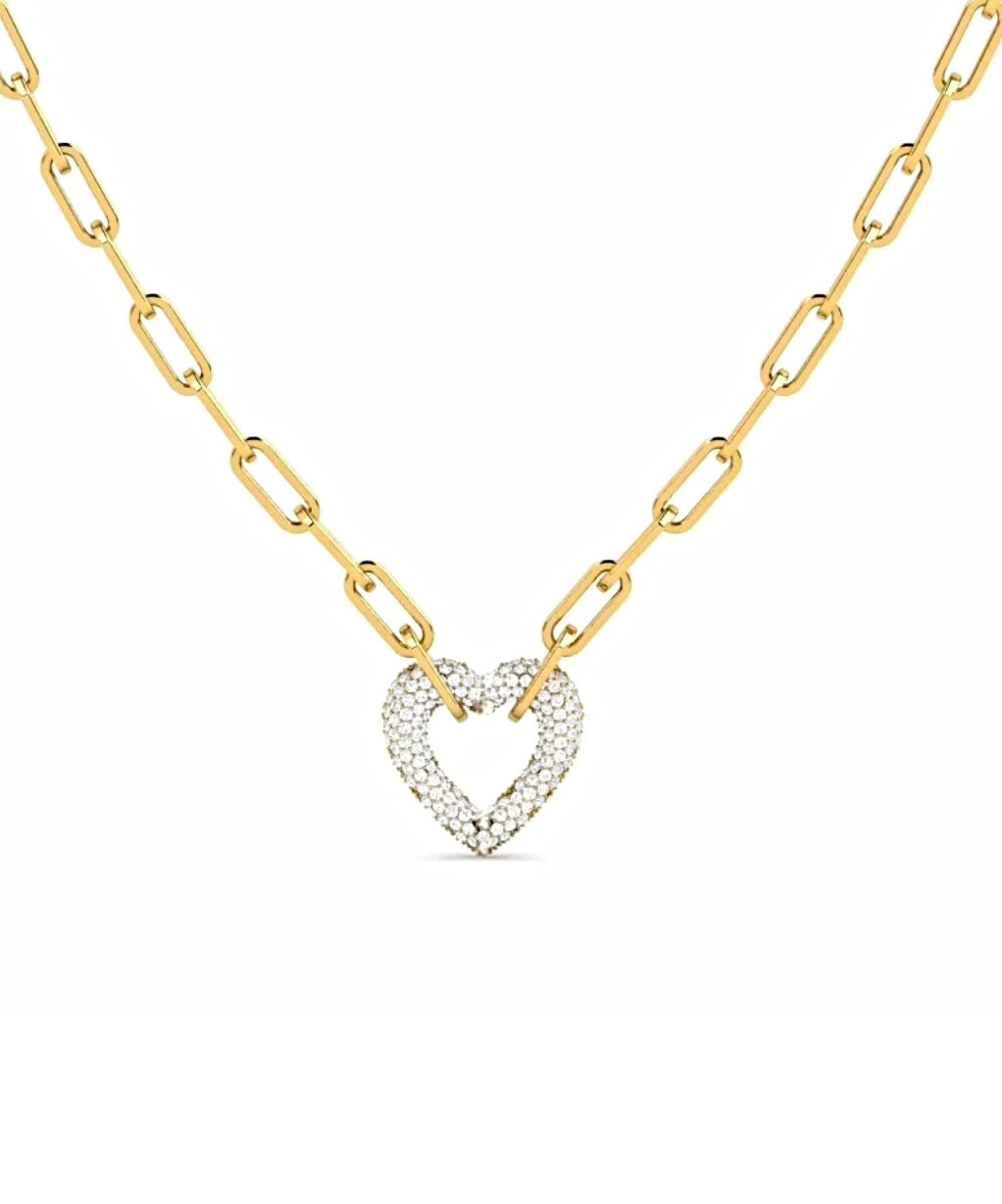 Diamond Heart Pendant Necklace