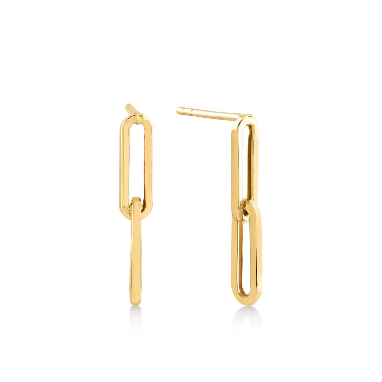 Regal Link Huggie Earrings