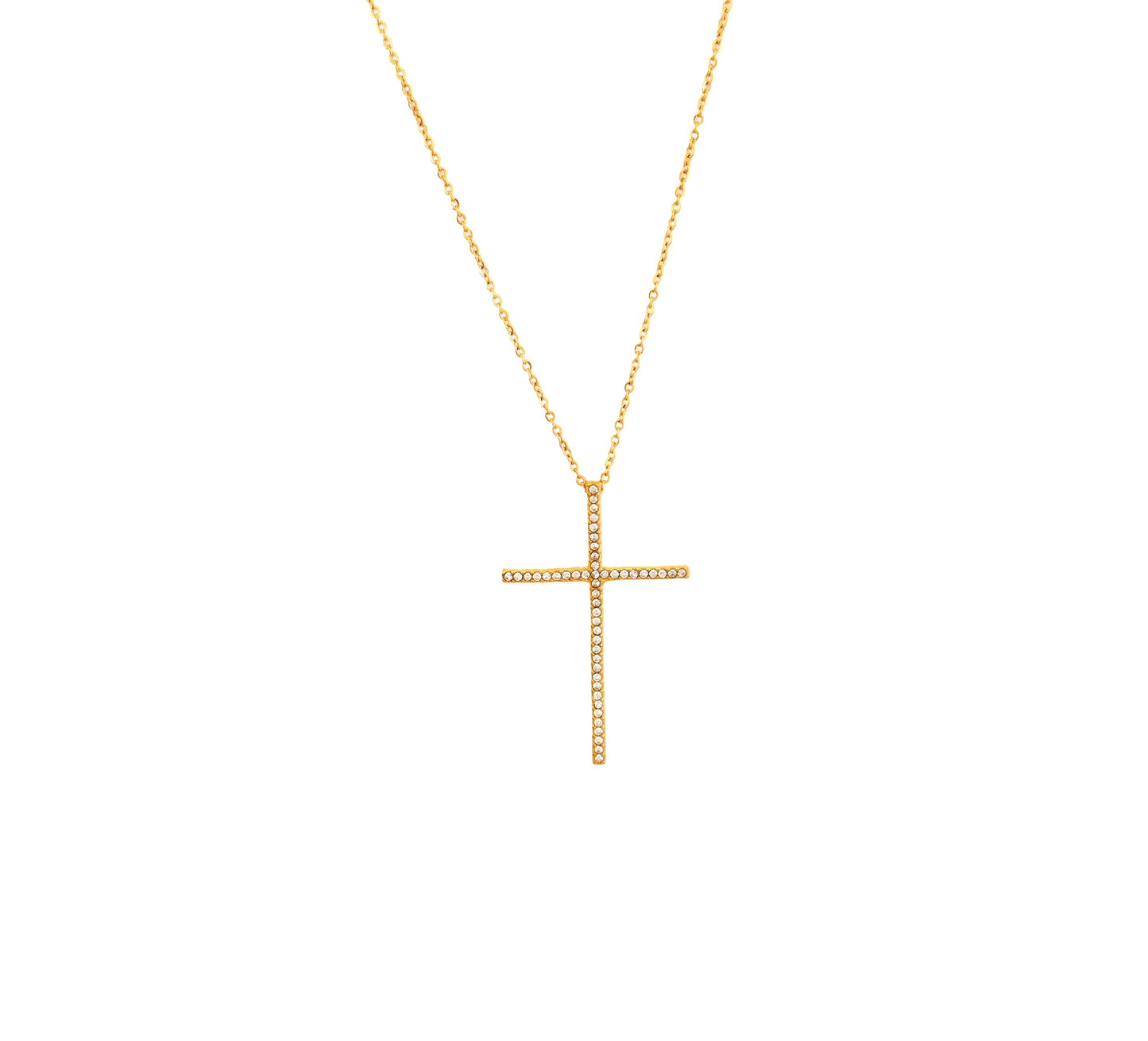 Gold Diamond Cross Necklace