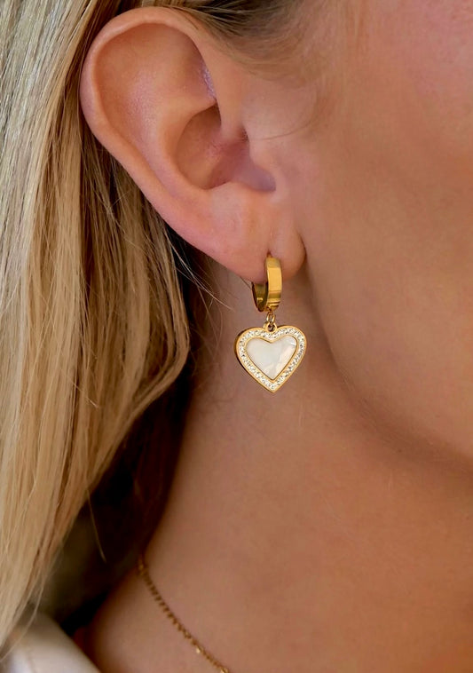 Heart Huggie Earrings