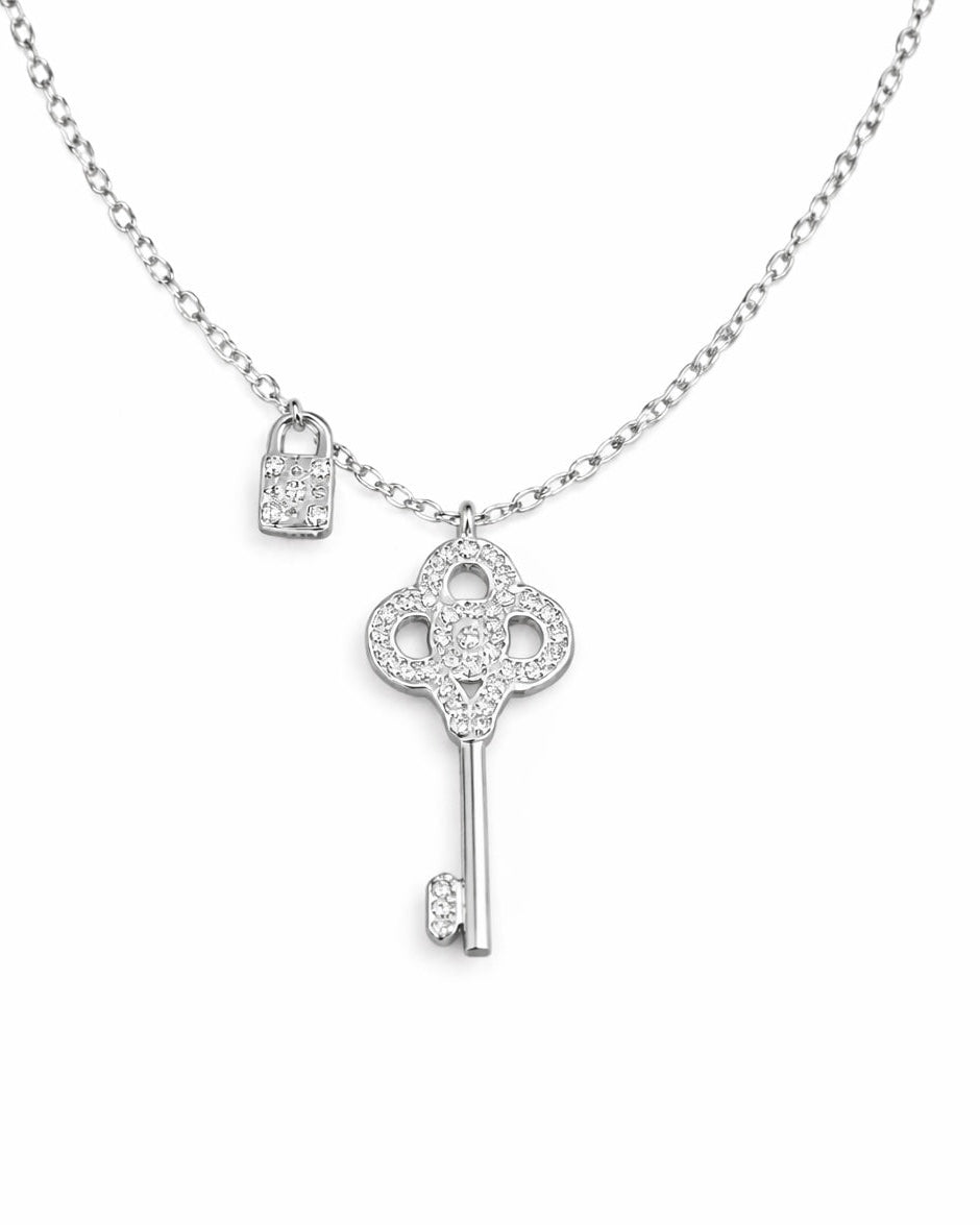 Lock Me Down Necklace - Gold