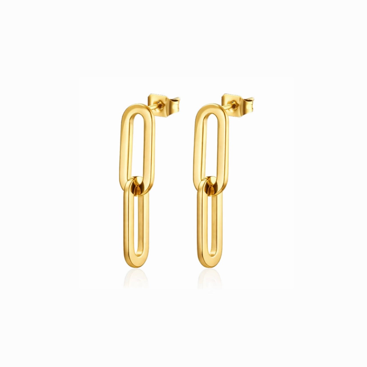 Regal Link Huggie Earrings