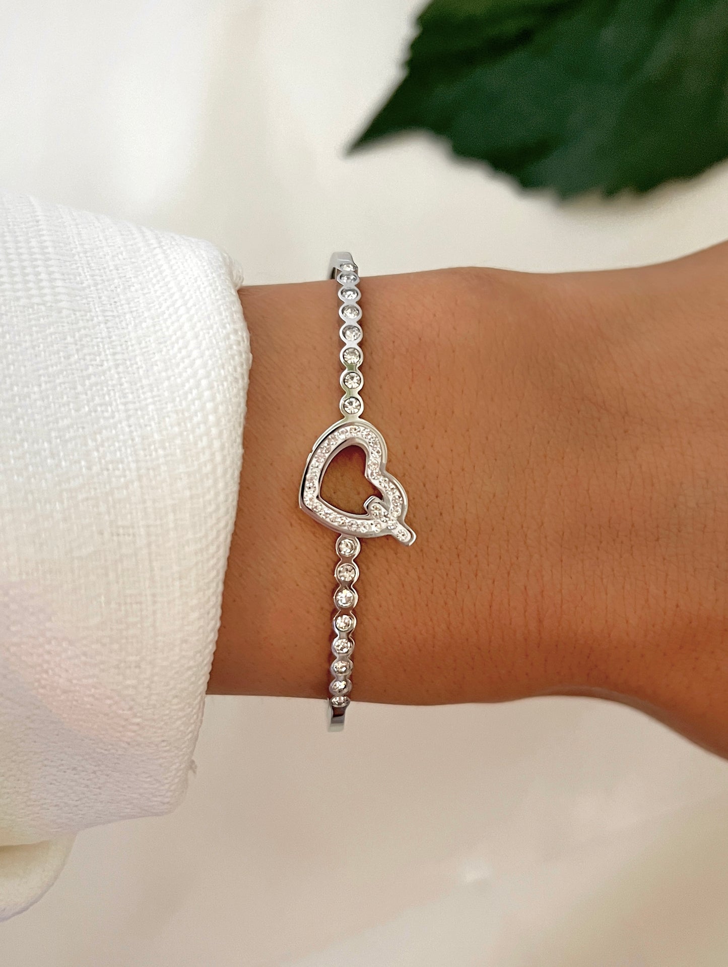 Diamond Heart Cuff