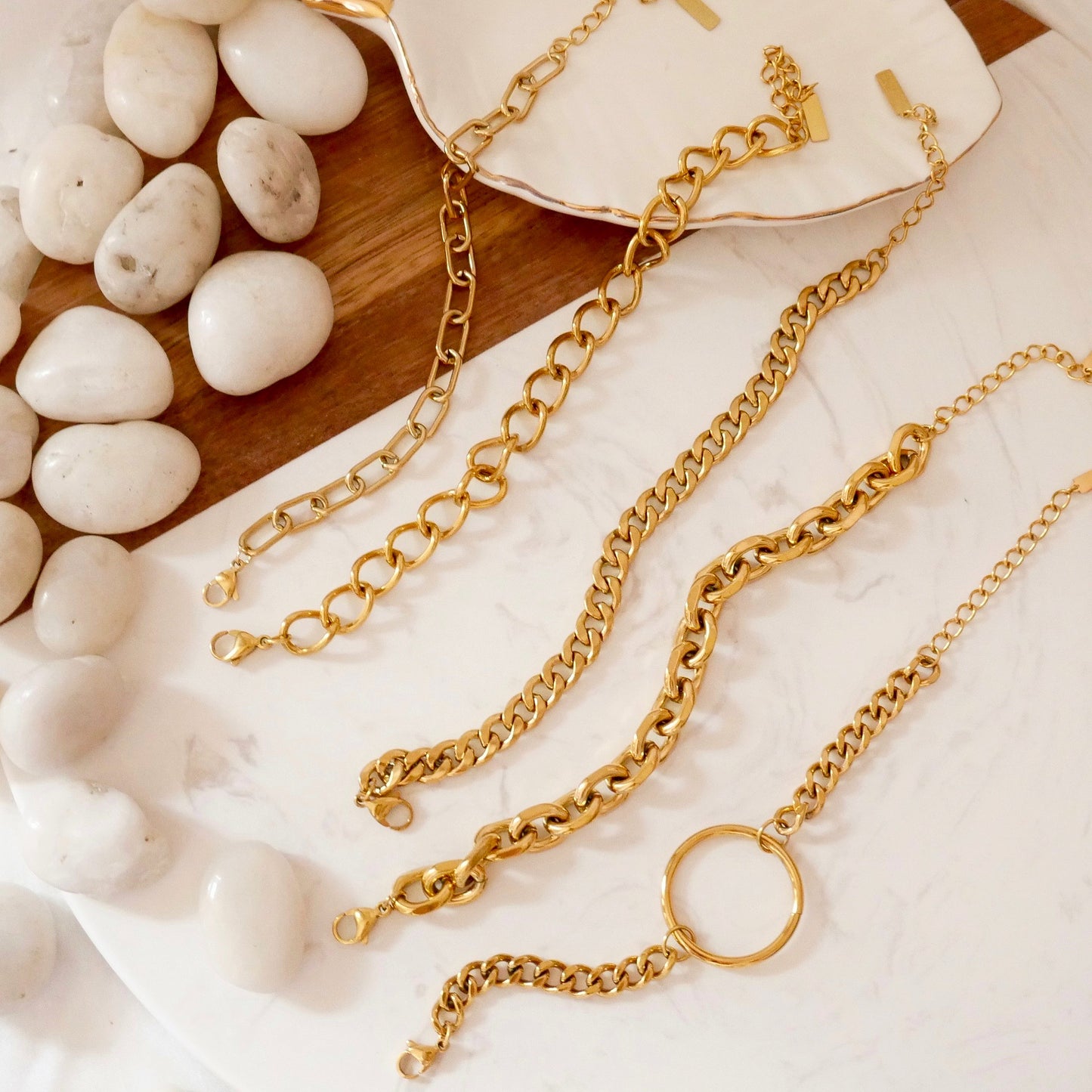 Gold Paper Clip Chain Bracelet