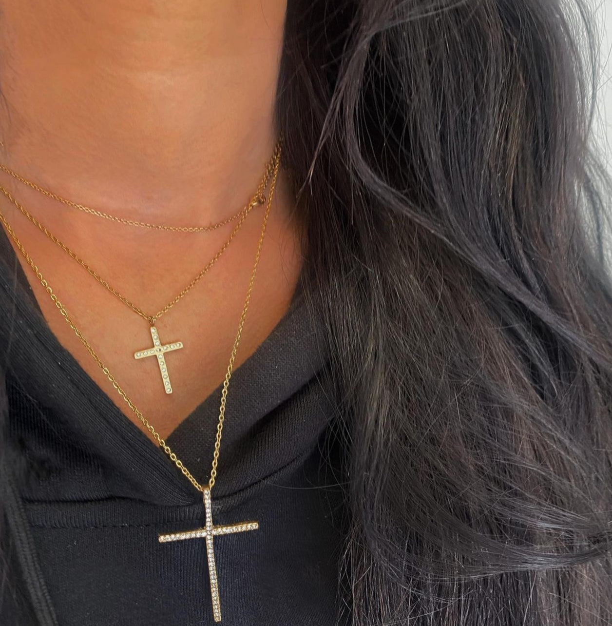 Mini CZ Cross Necklace