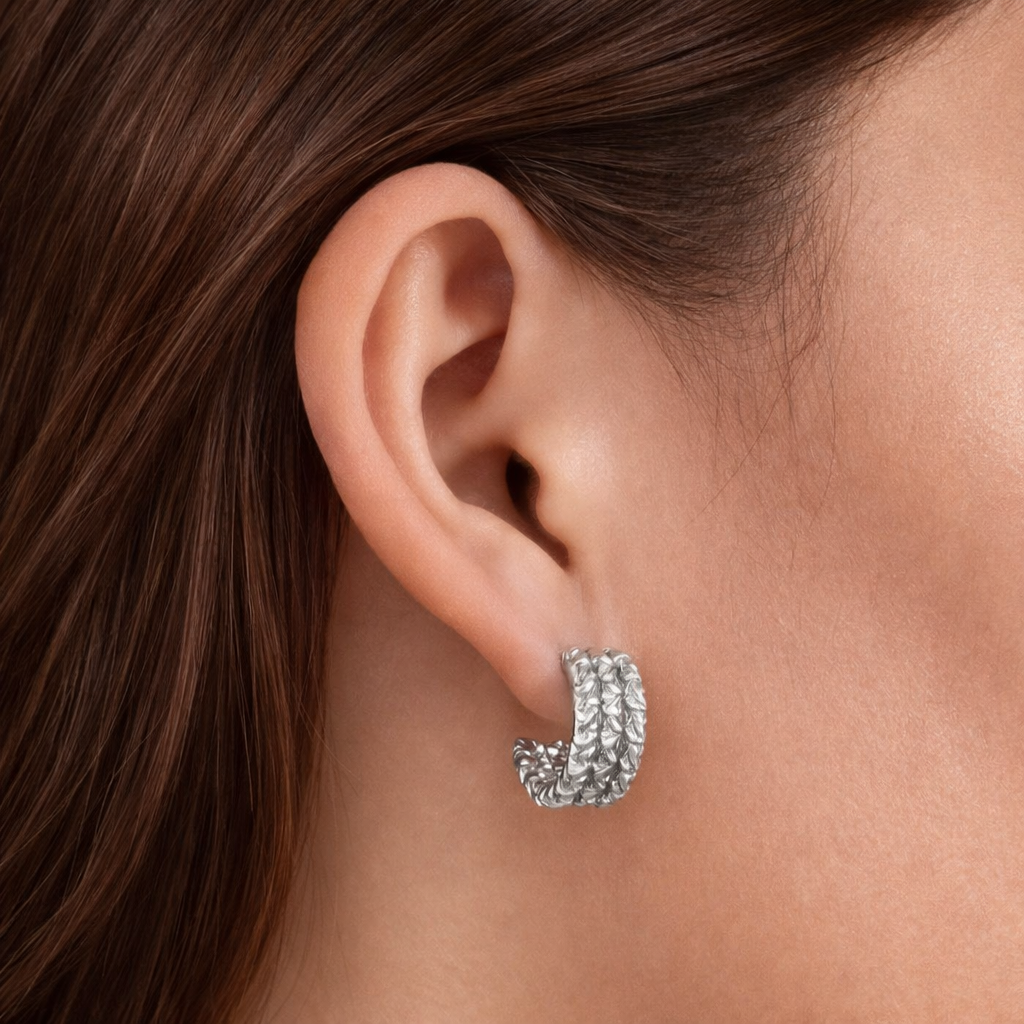 Starlight Textured Hoops