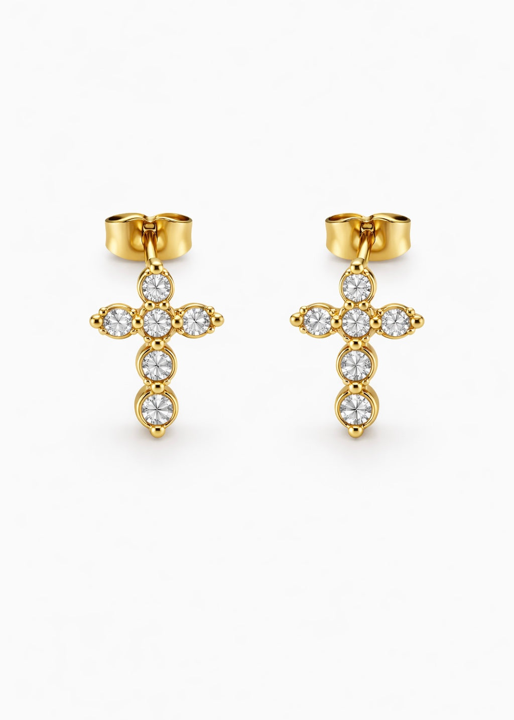 Dominion Mini Cross Stud Earrings