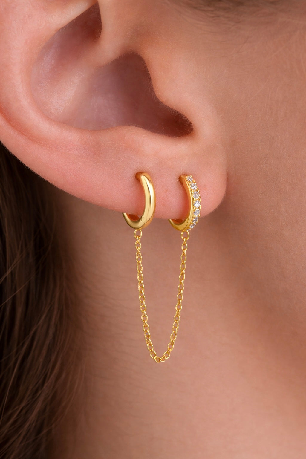 Double Hoop Earring Chain
