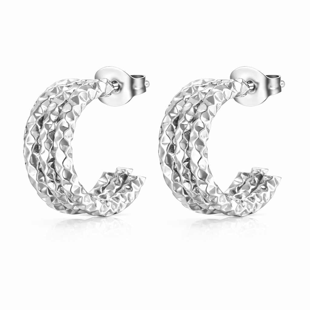 Starlight Textured Hoops