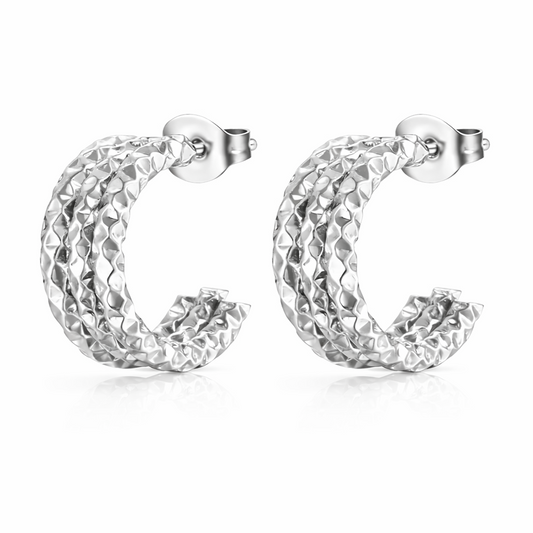 Starlight Textured Hoops