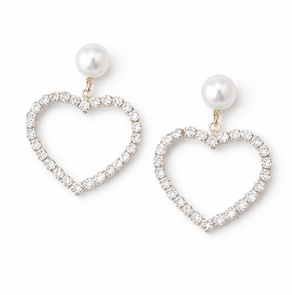 You Have My Heart Pearl Statement Earrings