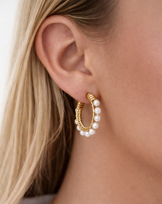 The Icon Textured Hoop Earrings