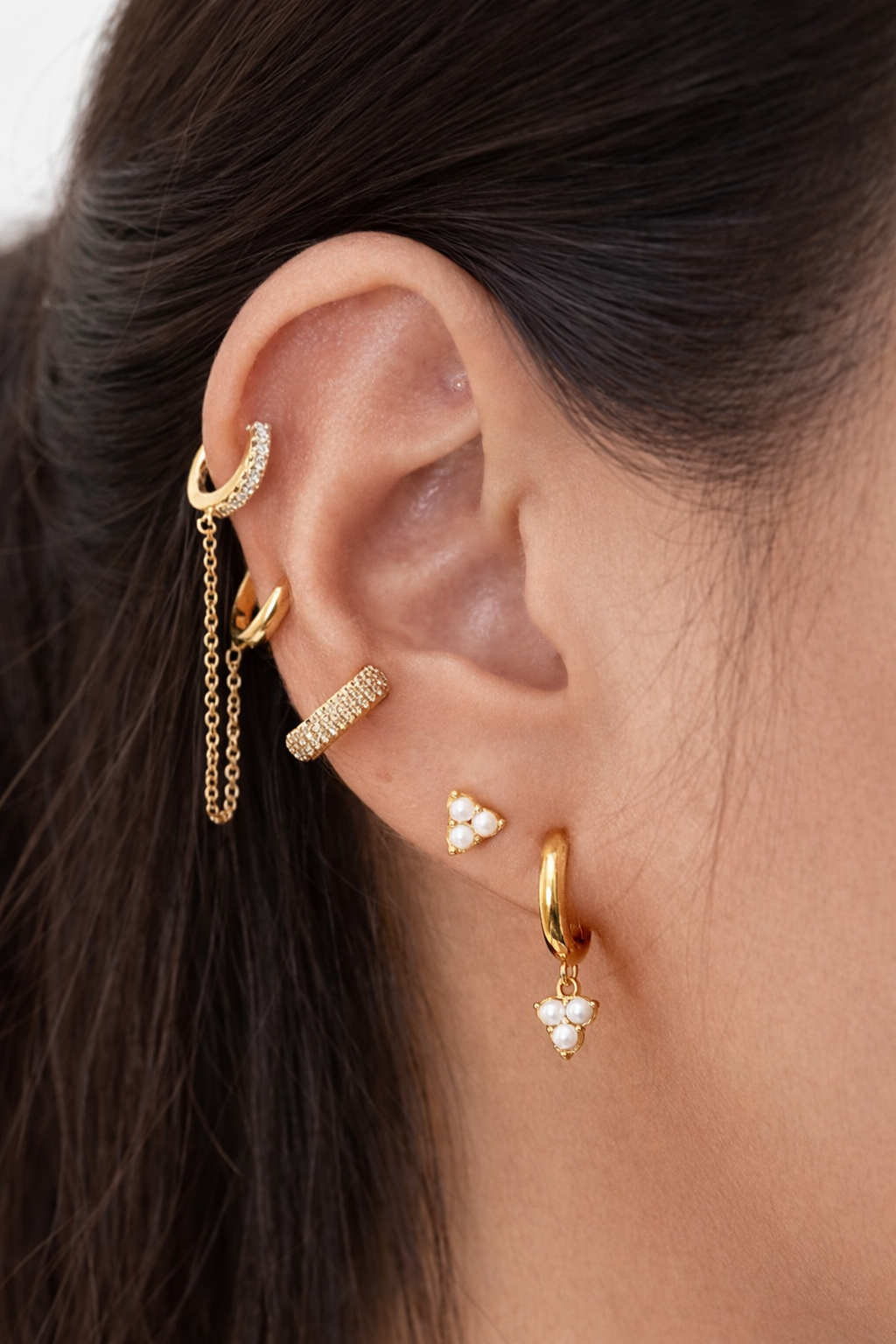 Double Hoop Earring Chain