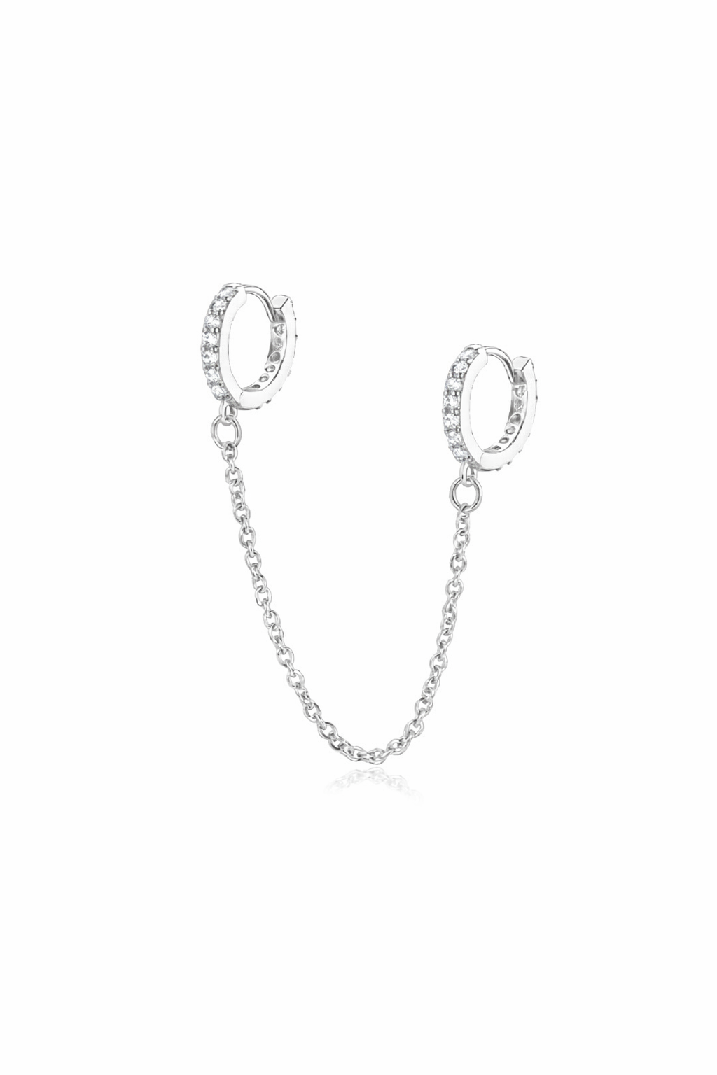 Double Hoop Earring Chain Set
