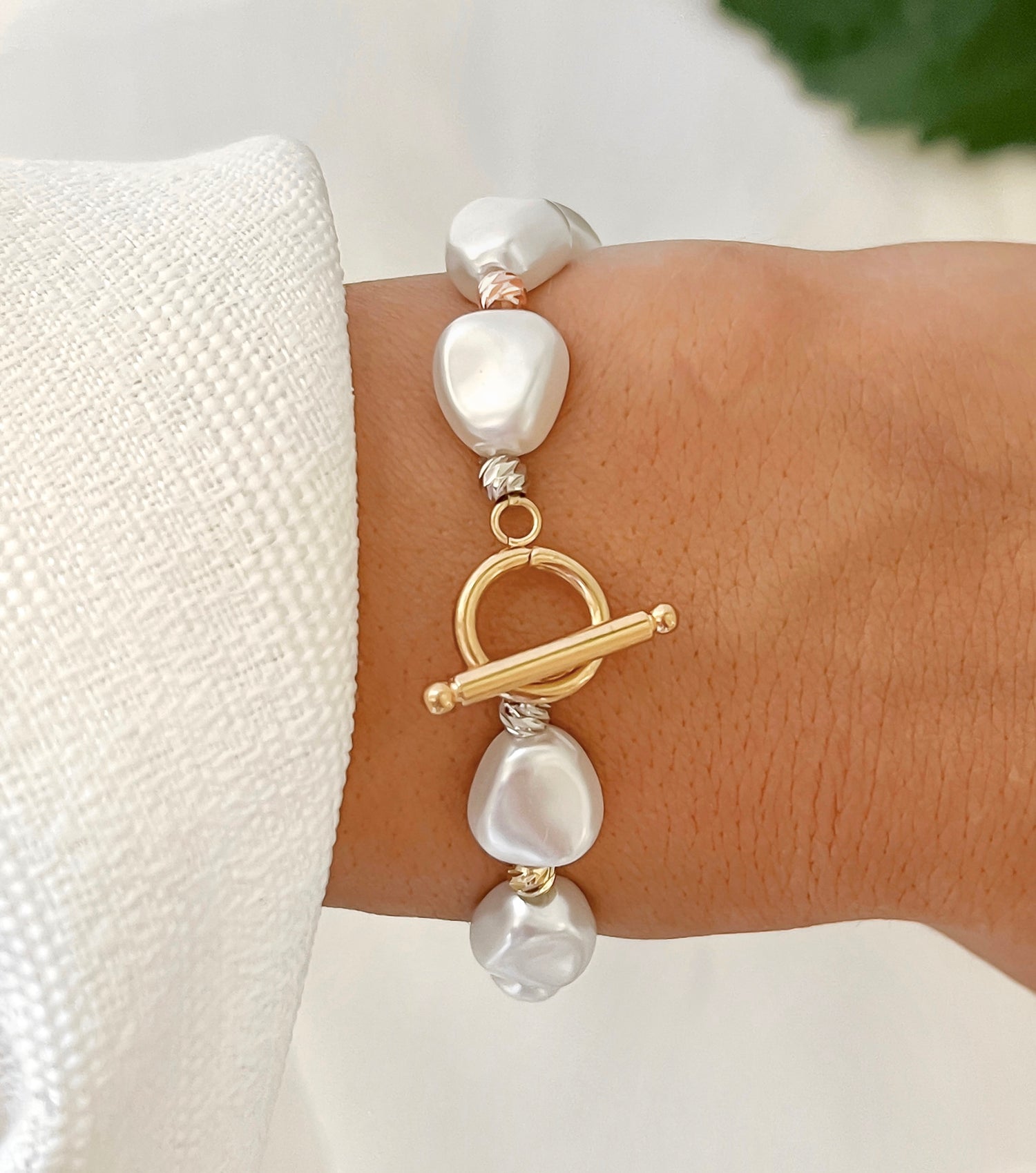 Farida Bracelet | Bracelet | Pearl Bracelet Gold | Pearl Bracelet 