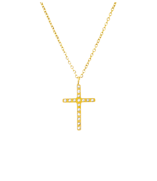 Mini CZ Cross Necklace