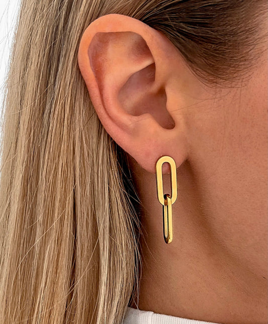 Link Huggie Earrings