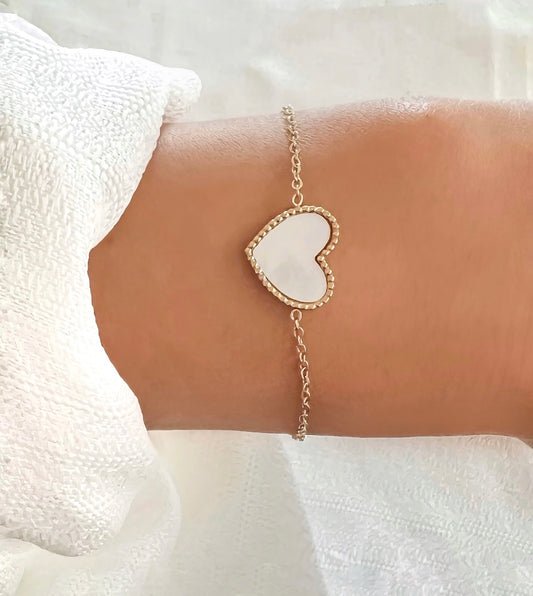 Lovette Bracelet | Gold Chain Bracelet | Heart Bracelet