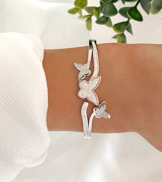 Asha Butterfly Cuff | Cuff Bracelets | Cuff Bracelets For Women | Silver Cuff Bracelets