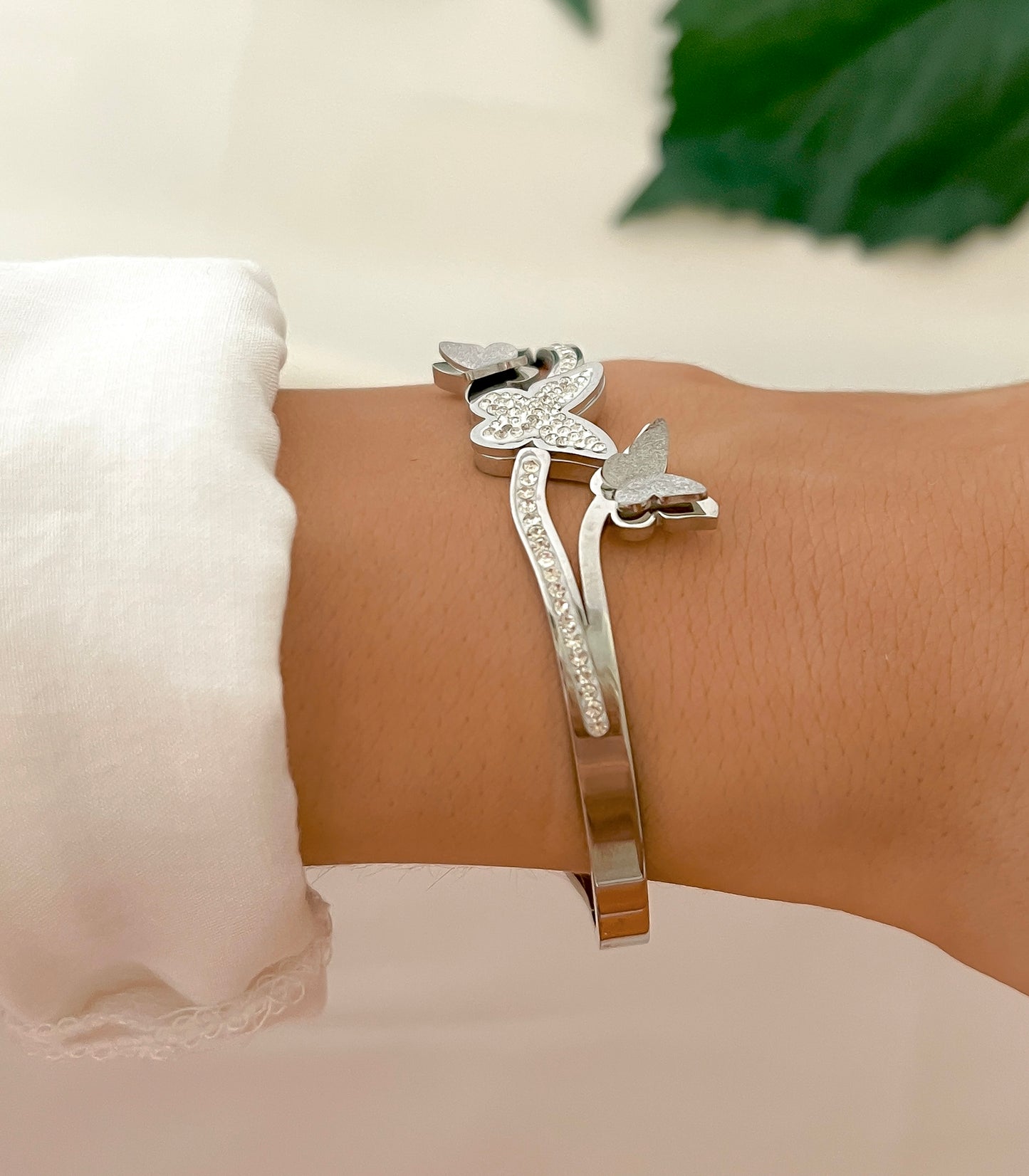 Asha Butterfly Cuff | Cuff Bracelets | Cuff Bracelets For Women | Silver Cuff Bracelets