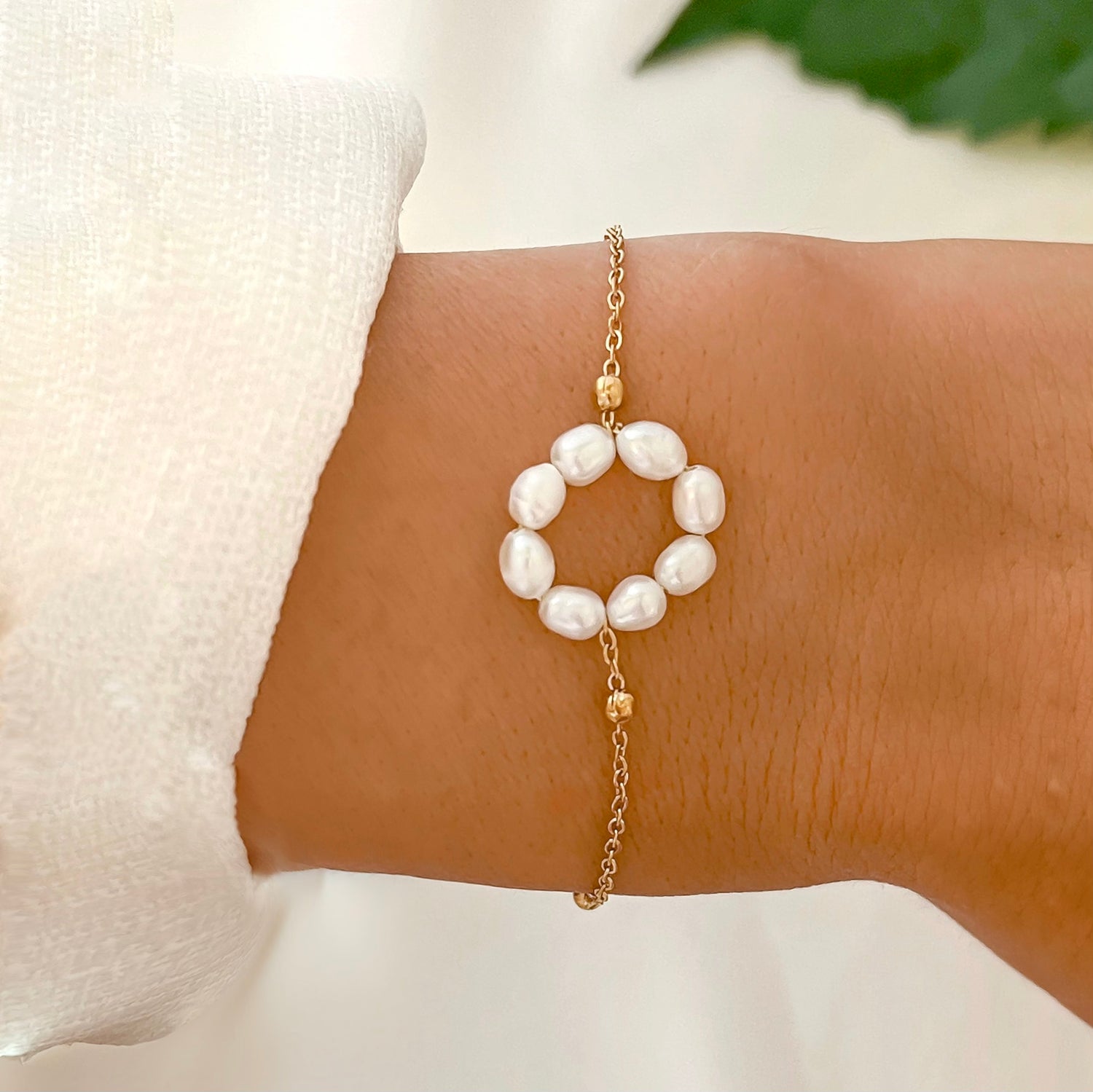 Opaline Bracelet | Pearl Bracelet Gold | Pearl Bracelet