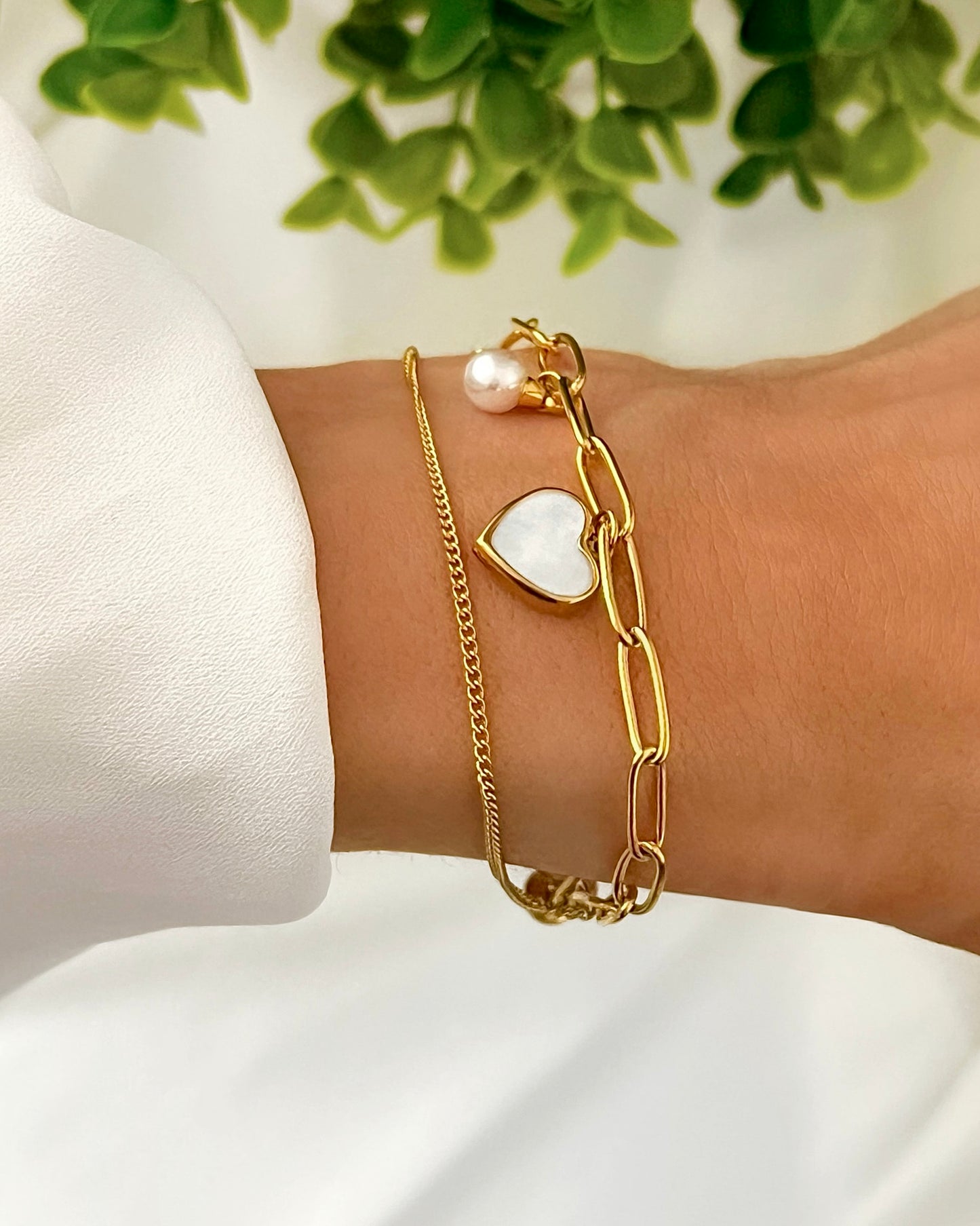 Layered Heart Bracelet