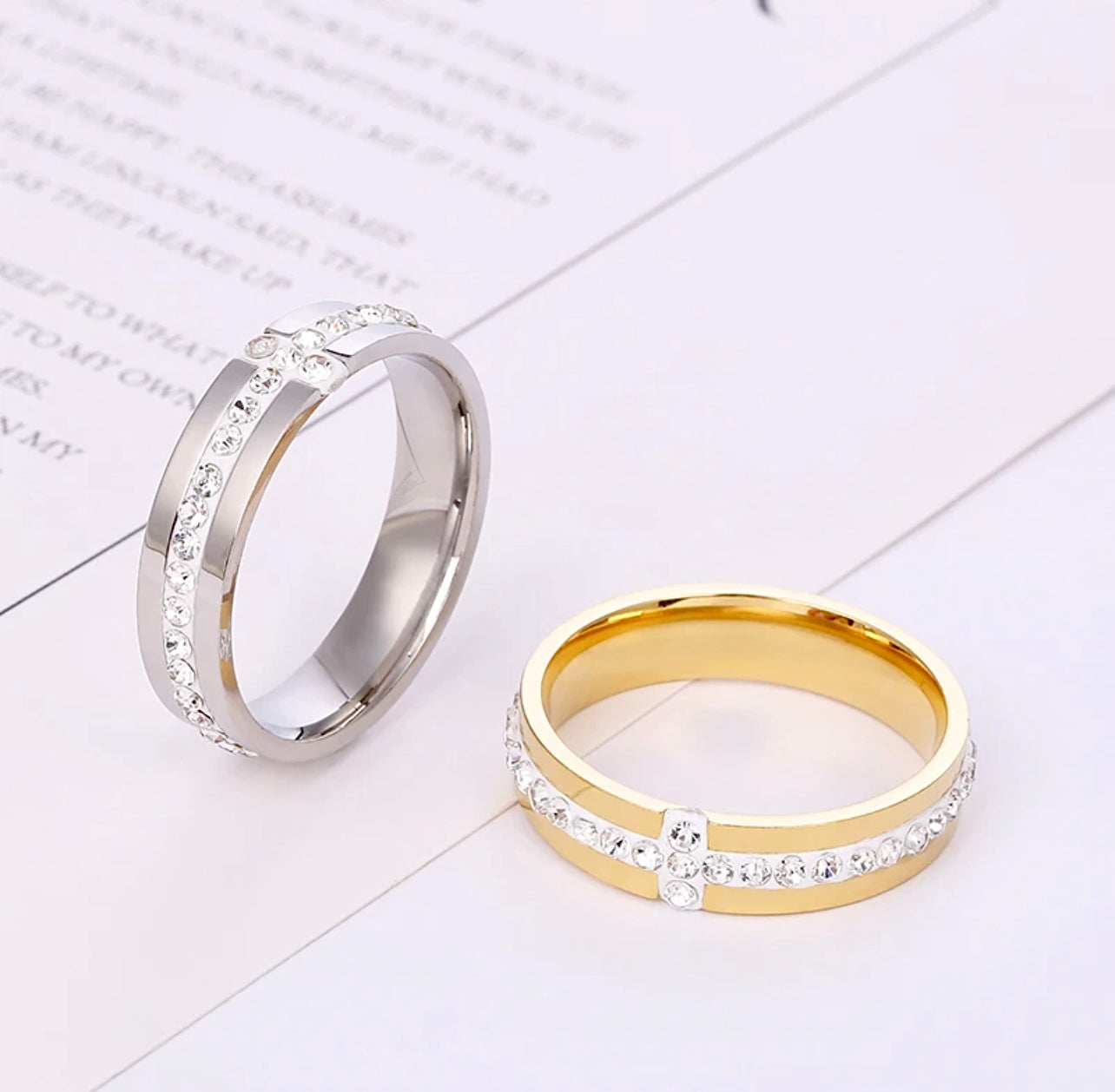 Diamond Cross Ring