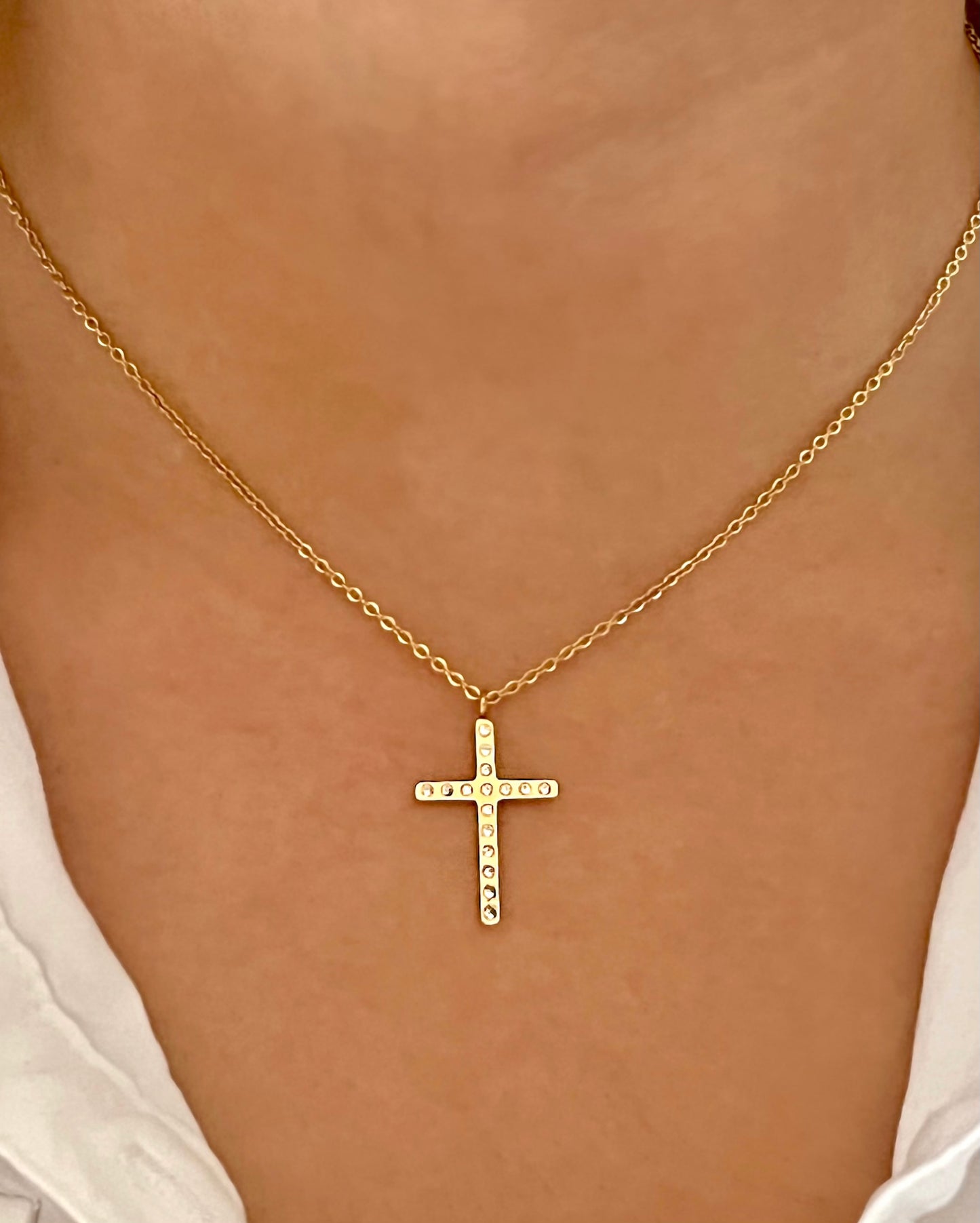 Jyoti Necklace | Gold Necklace | Cross Pendant 