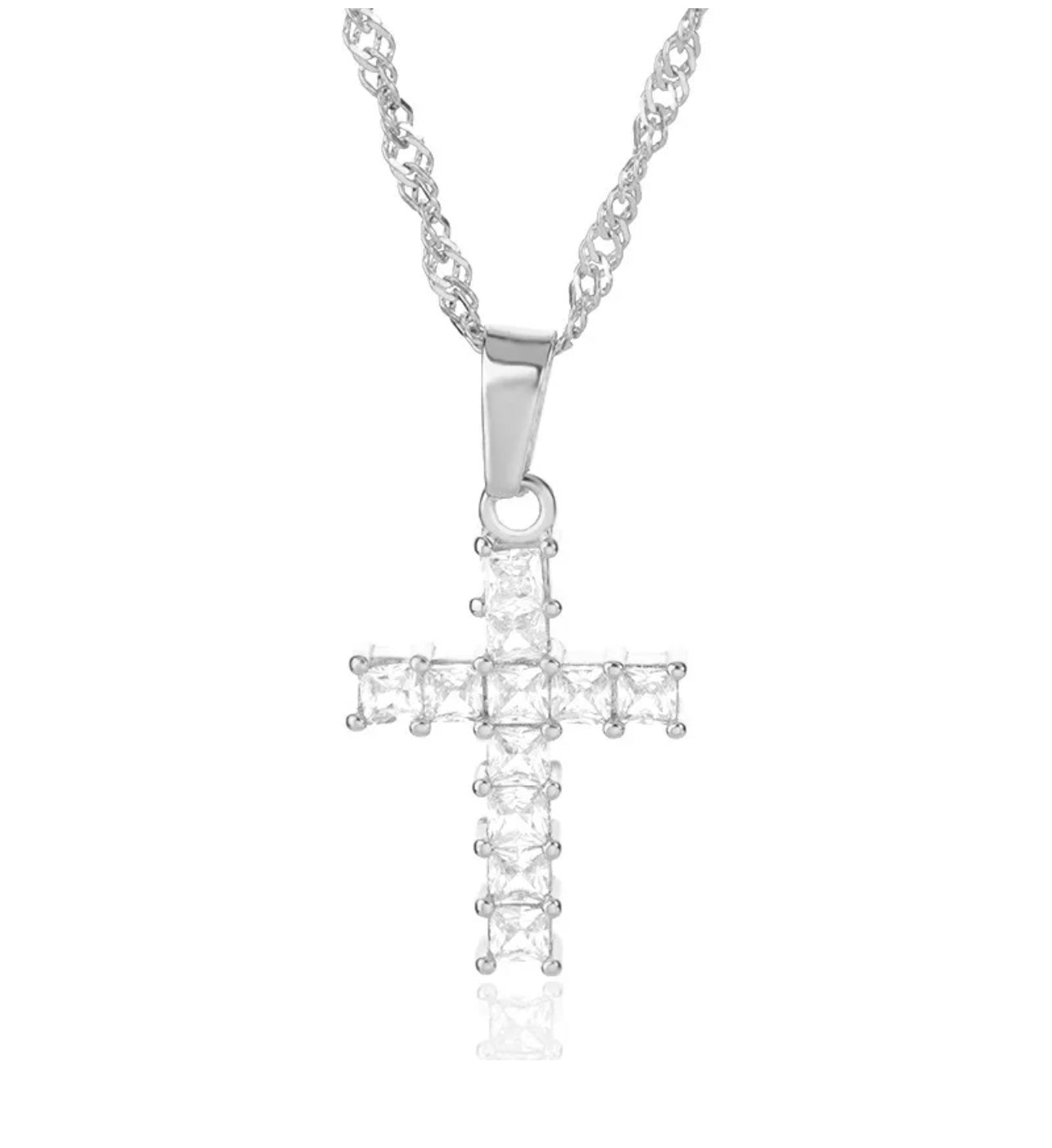 Sparkling Cross Pendant Necklace