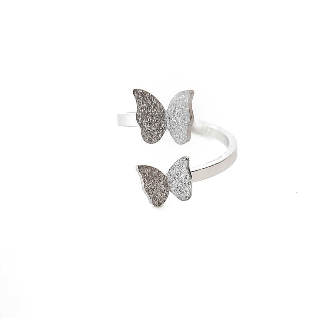 Vanessa Double Butterfly Ring | Silver Butterfly Rings | Rings For Women | Butterfly Rings