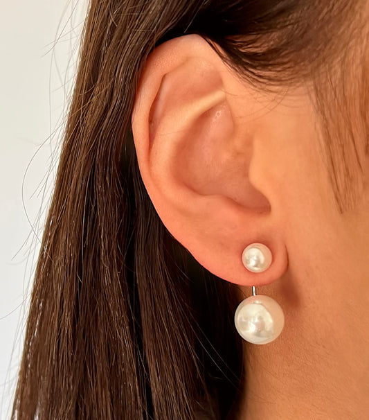 Lulu Pearl Earrings | Pearl Earrings | Pearl Hoops