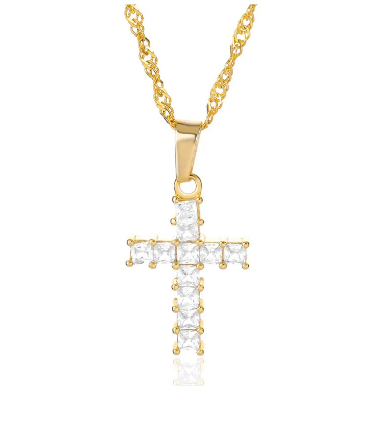 Sparkling Cross Pendant Necklace